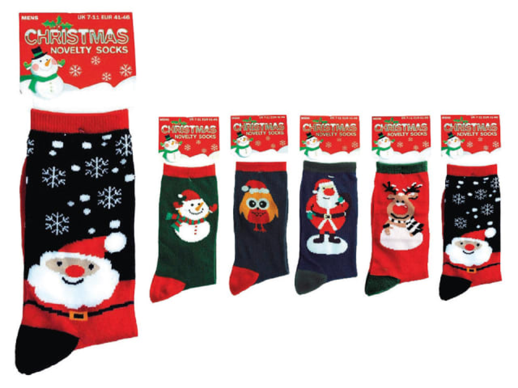 Novelty Xmas Socks Mens Assorted  Staines and Brights